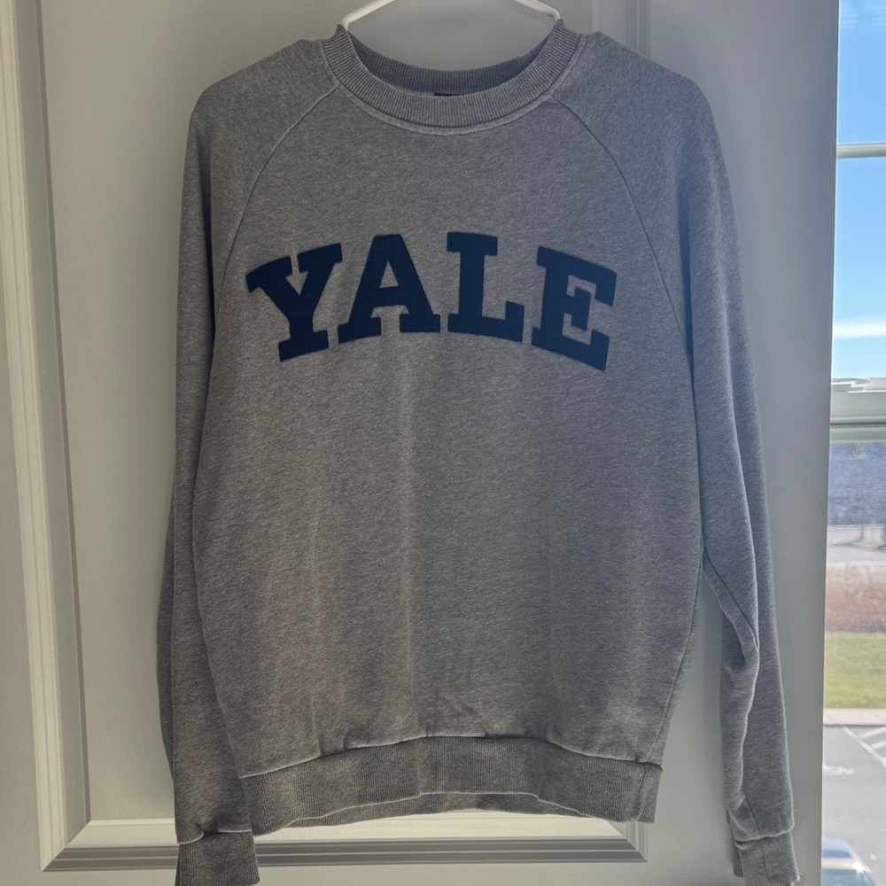 Yale Gray Pullover Crewneck Sweatshirt